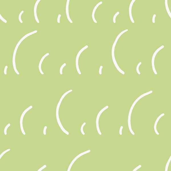 Green background with white abstract curved lines pattern