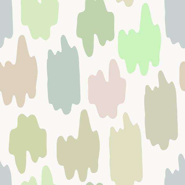 Abstract pastel-colored blob pattern