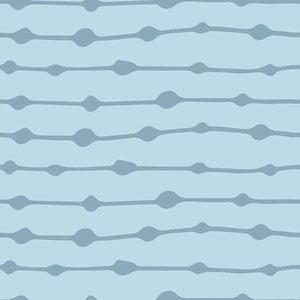 Seamless blue wavy lines pattern on a pale background