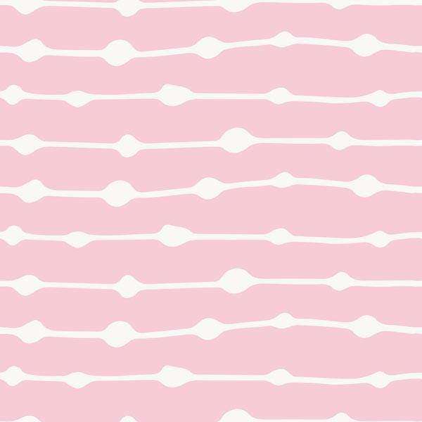 Pink background with a repeating bone pattern