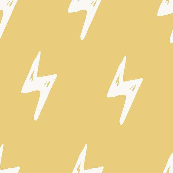 Abstract mustard yellow background with white lightning bolt pattern