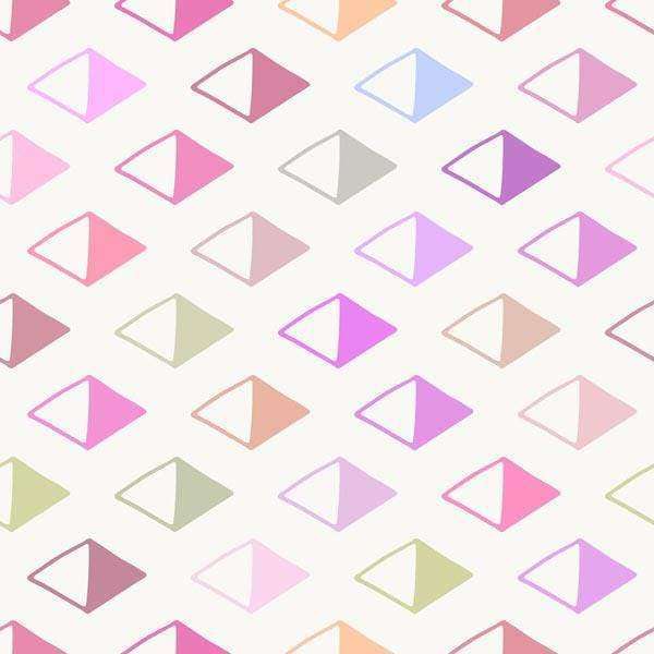 Abstract seamless pattern with pastel triangles and rhombuses