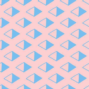 Repeated geometric triangle pattern on pink background