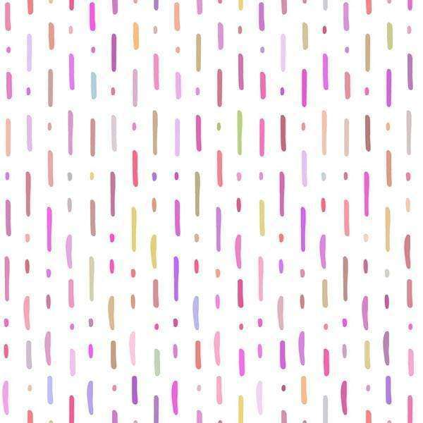 Abstract pattern with colorful vertical strokes on a white background