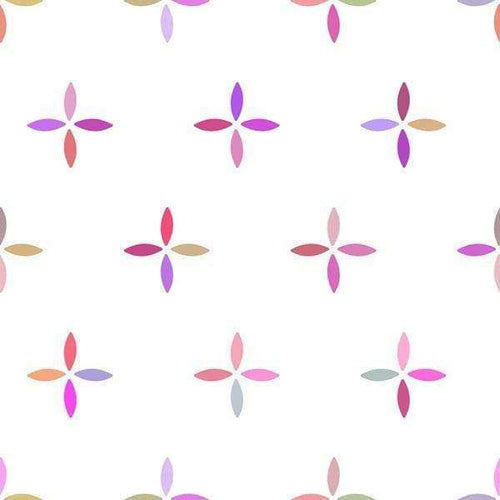 Seamless pattern with pastel-colored floral shapes