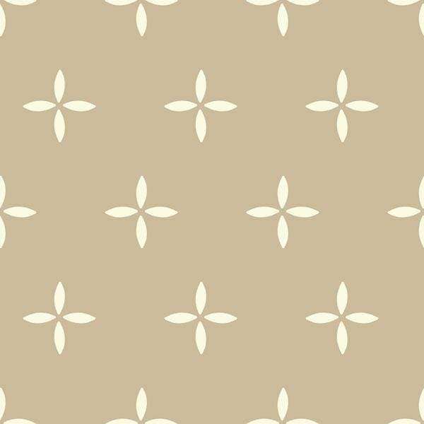 Symmetrical flower pattern on beige background