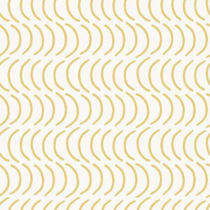 Seamless pattern of golden crescent shapes on an off-white background