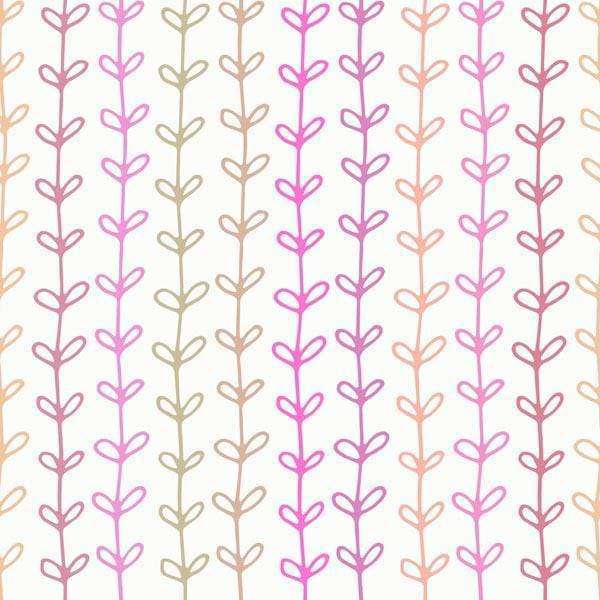 Seamless vertical sprout pattern in pastels