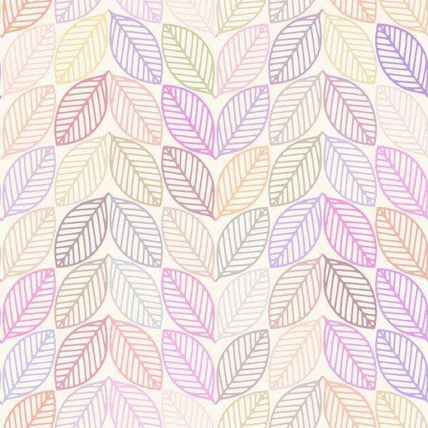 Seamless pastel-colored leaf pattern