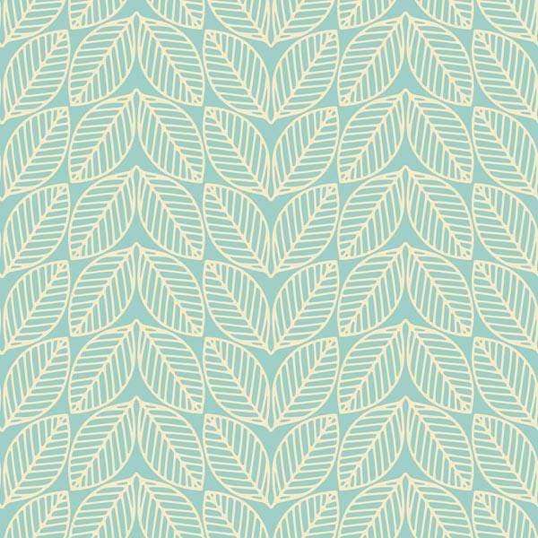 Graphic leaf pattern in pastel colors