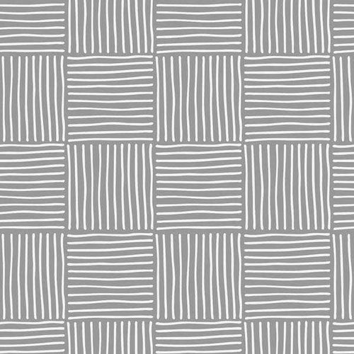 Abstract grey square pattern with white linear details