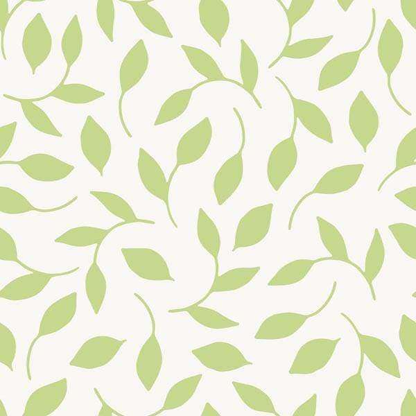 Seamless leaf pattern in soft green tones