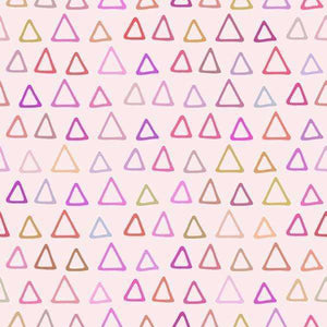 Pastel triangle pattern on a light background