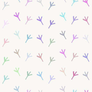 Soft Pastel Colored Twig Patterns on a Pale Background