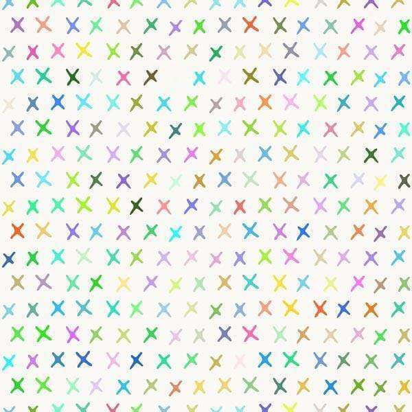 Multicolored crisscross pattern