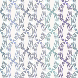 Interlocking geometric pattern with textured ovals