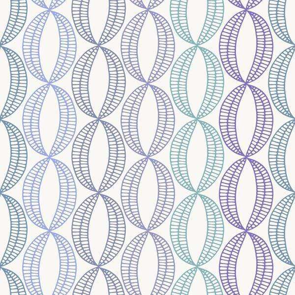 Interlocking geometric pattern with textured ovals
