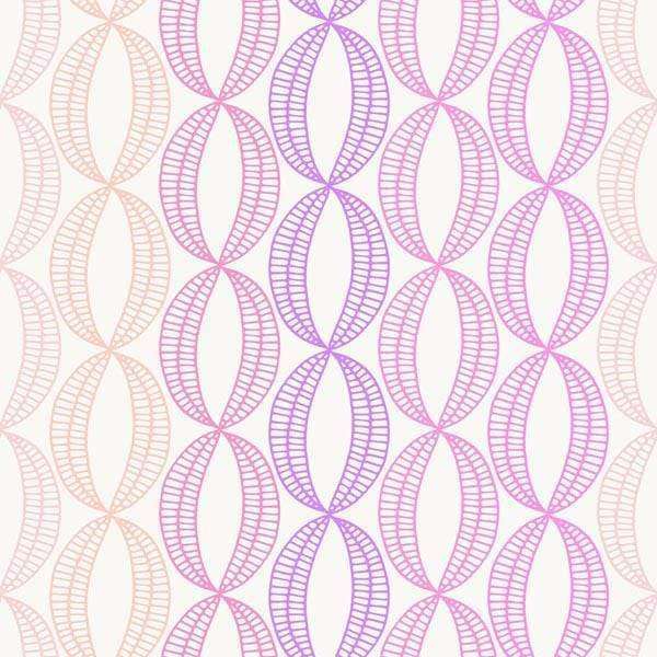 Geometric pattern with overlapping ovals in purple shades on a light background