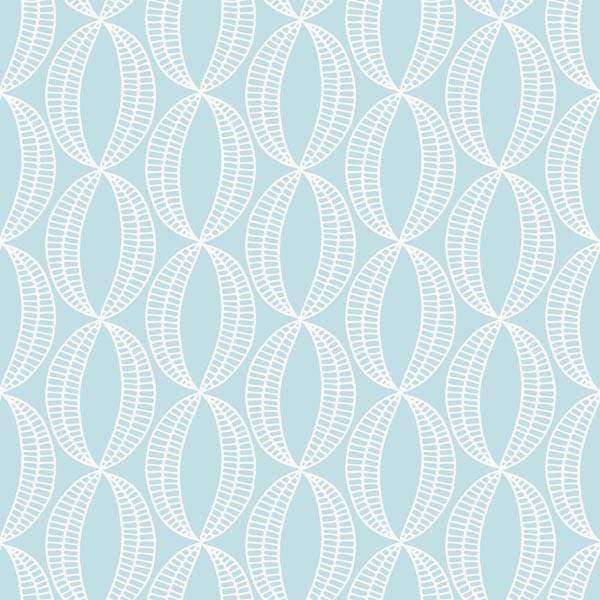 Geometric pattern with stitch-like lines in soft blue and white