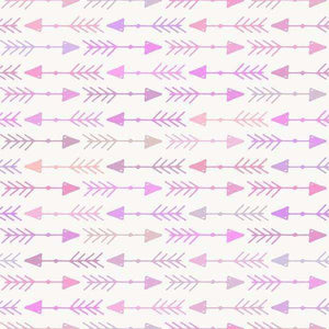 Geometric arrowhead and line pattern in purple tones