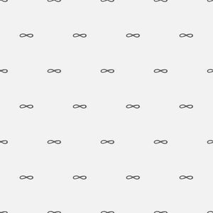Seamless infinity symbol pattern in monochrome