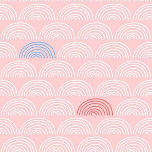 Geometric arch pattern in pastel colors