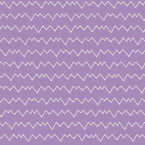 A serene lavender background with white zigzag patterns