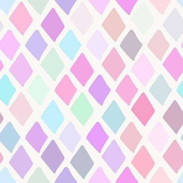 Tiled diamond pattern with soft pastel colors