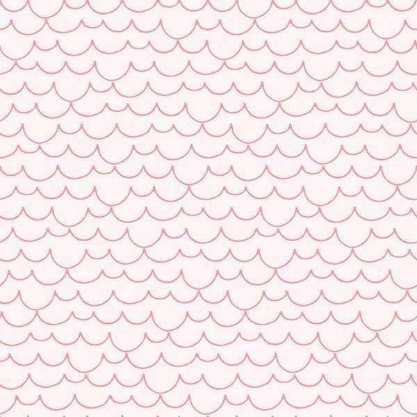 Seamless scalloped pattern in pastel tones