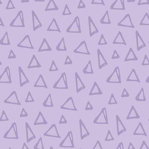 Lavender background with a pattern of sketched triangles