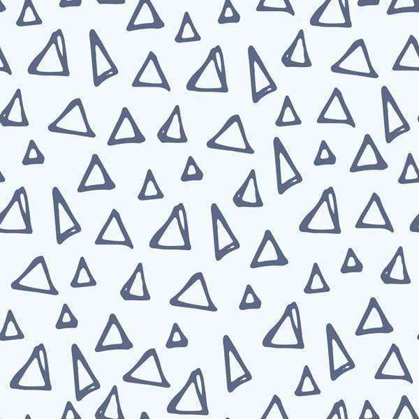 A pattern of sketched triangles on a light background