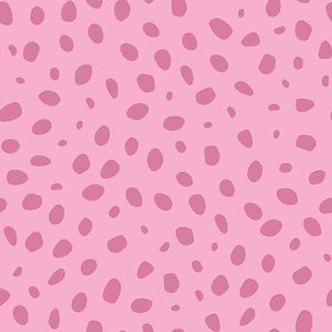 A pink background with scattered mauve spots