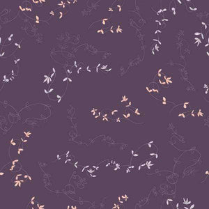 Floral pattern on a dark purple background