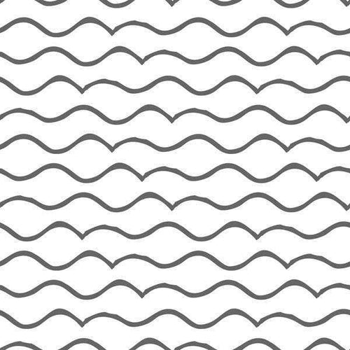 Black and white seamless wavy pattern