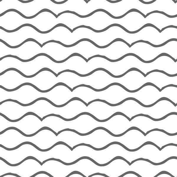 Black and white seamless wavy pattern