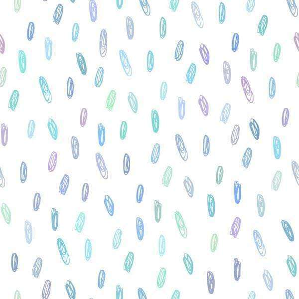 Abstract pastel-colored doodle pattern on a white background