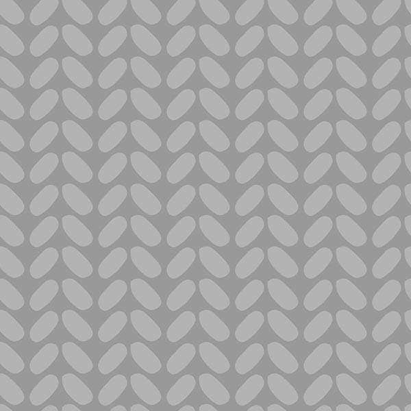 Seamless gray pattern with stylized white petals