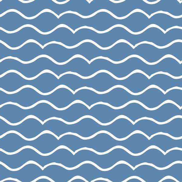Abstract wavy pattern in shades of blue