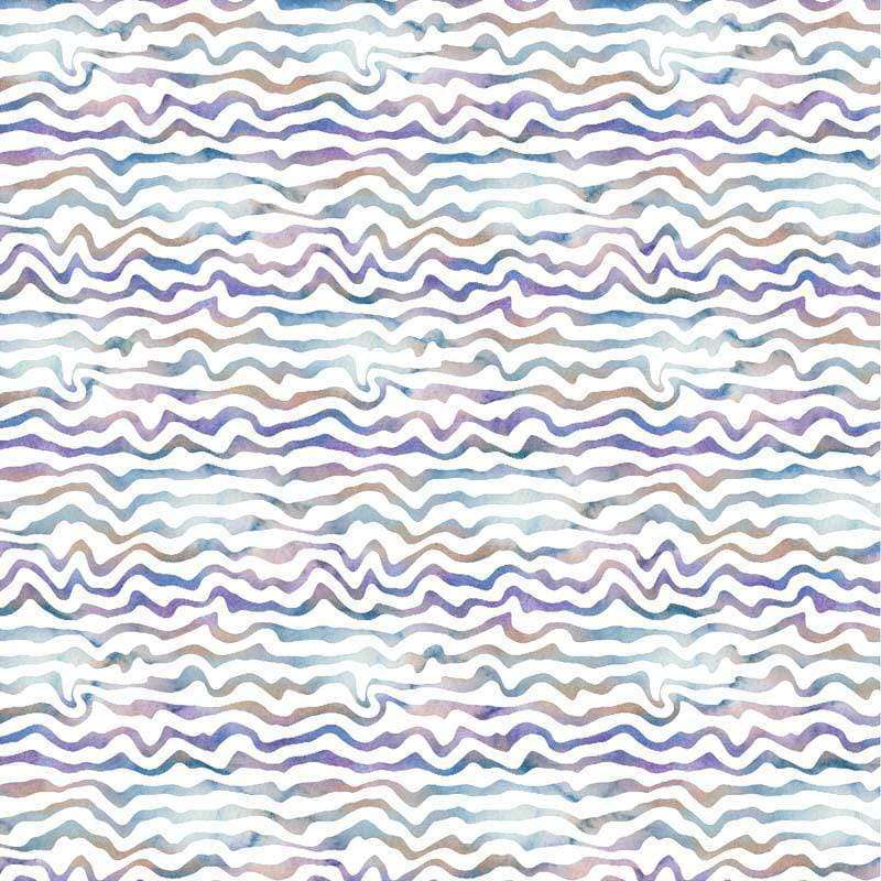 Abstract watercolor waves in a seamless pattern