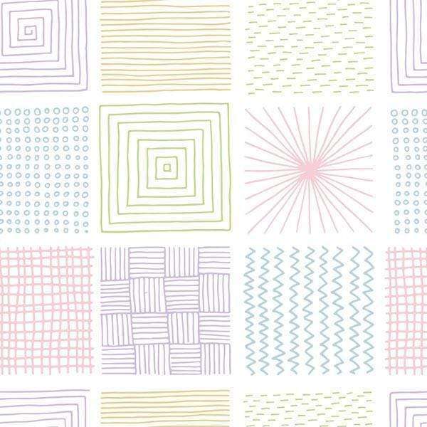 Assortment of pastel geometric patterns
