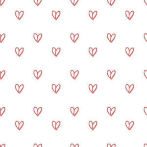 Repeating heart pattern on pale background