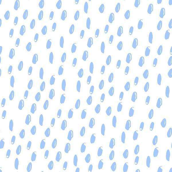 Abstract blue raindrop pattern on white background