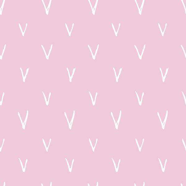 Soft pink background with white chevron pattern