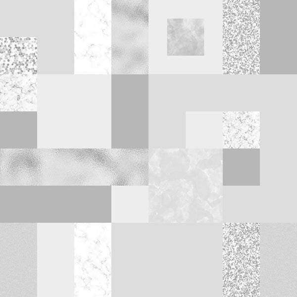 Assortment of grey-scale textured patterns arranged in a mosaic