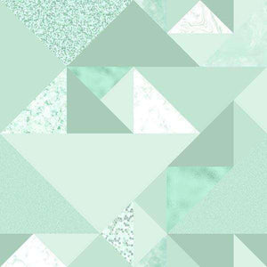 Assorted mint green geometric shapes pattern