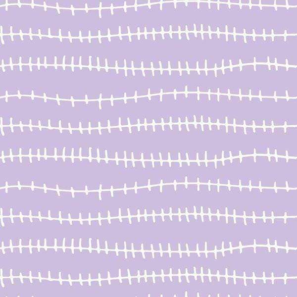 Abstract purple background with white stitch-like horizontal lines