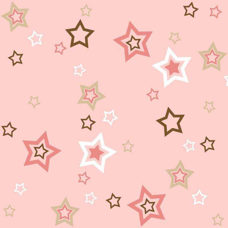 Assorted stars pattern on a pastel pink background