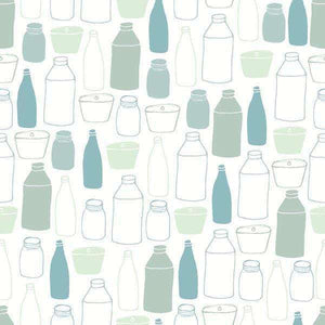 Assorted bottles in pastel shades pattern