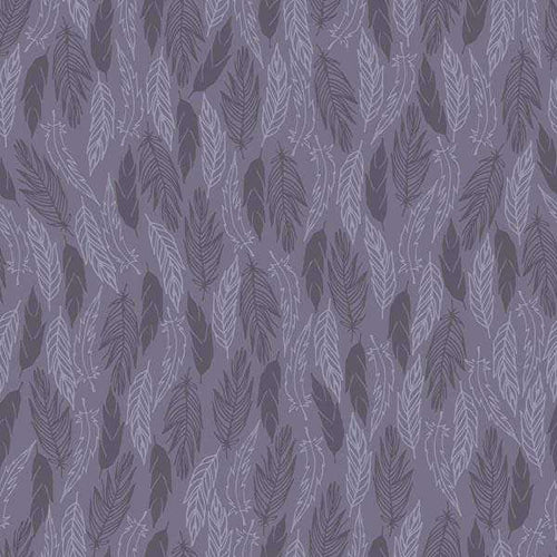 Elegant feather pattern on a lavender background