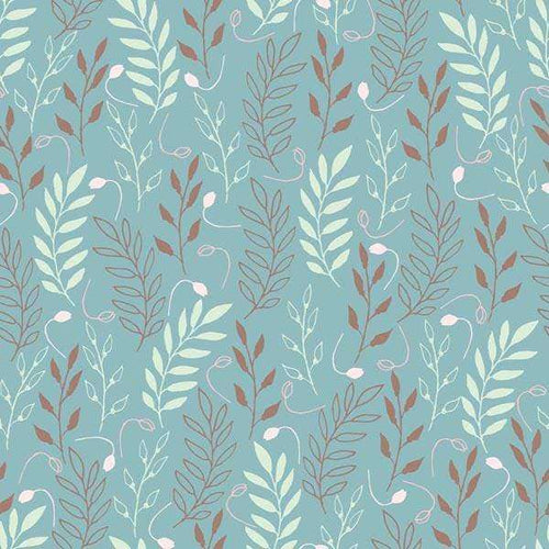 Botanical printed pattern with leaves and vines